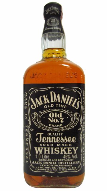 Jack Daniel's - Old No. 7 Tennessee Whiskey (1 Litre) (1980's Bottling)