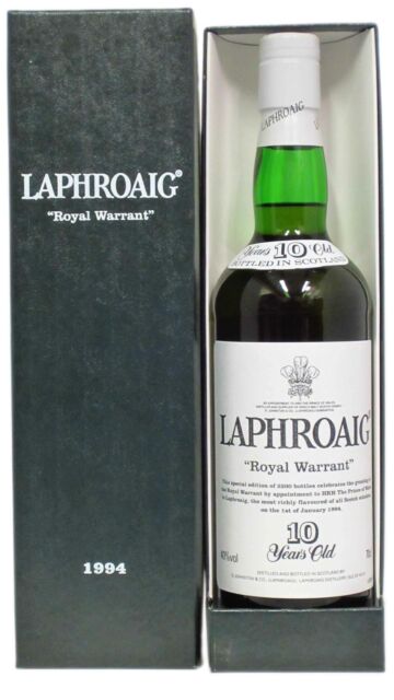 Laphroaig - Royal Warrant Islay Single Malt Scotch 1994 10 year old Whisky