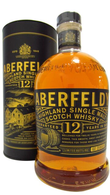 Aberfeldy - Highland Single Malt Scotch 12 year old Whisky (1 Litre)