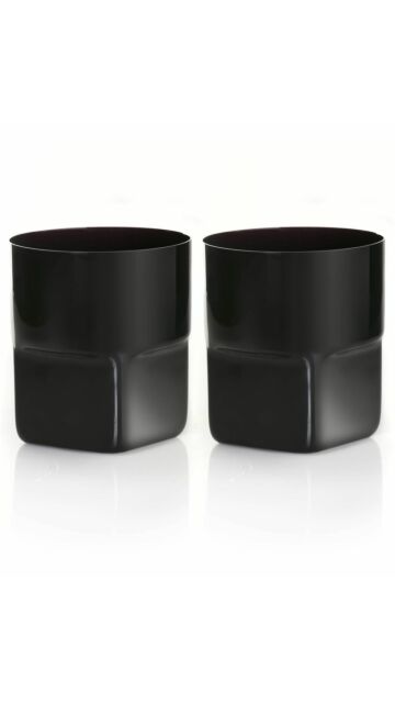 Sergio Asti - Old Fashioned Glass (Black) (Twin Pack)