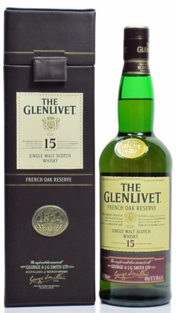 Glenlivet - French Oak Reserve Single Malt Scotch 15 year old Whisky (Old Bottling)