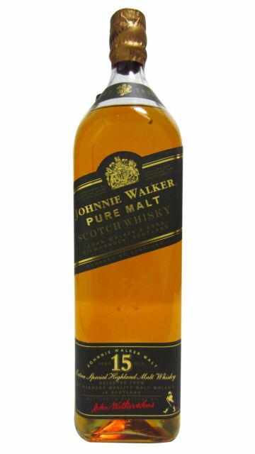 Johnnie Walker - Green Label Blended Scotch 15 year old Whisky (1 Litre)