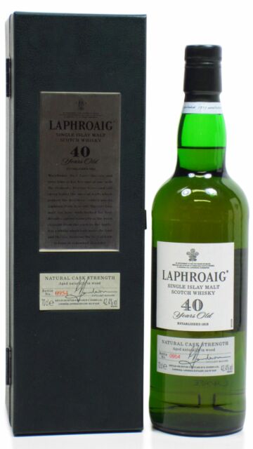 Laphroaig - Natural Cask Strength Single Malt Scotch 1960 40 year old Whisky