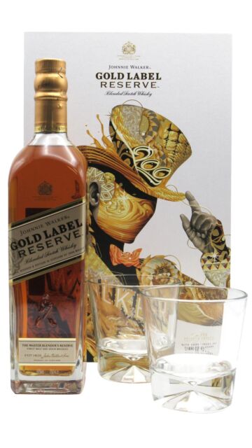 Johnnie Walker - Limited Edition Gold Label Blended Scotch Whisky Glass Pack