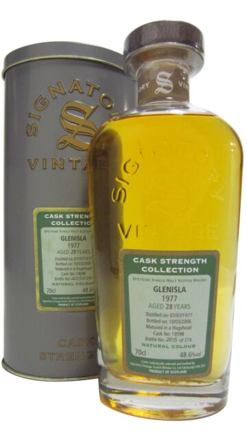 Glen Keith - Glenisla - Signatory Vintage Cask Strength Collection Single Cask #19598 1977 28 year old Whisky