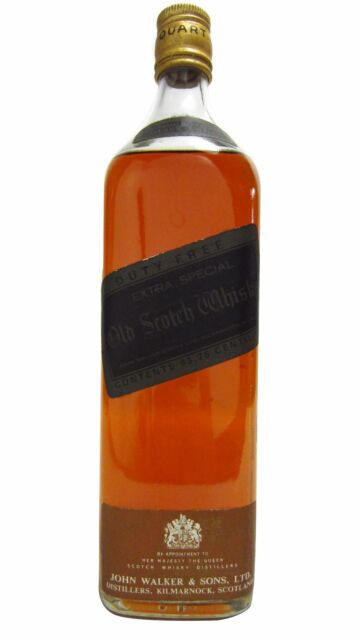 Johnnie Walker - Black Label Duty Free Whisky (1980's Bottling)