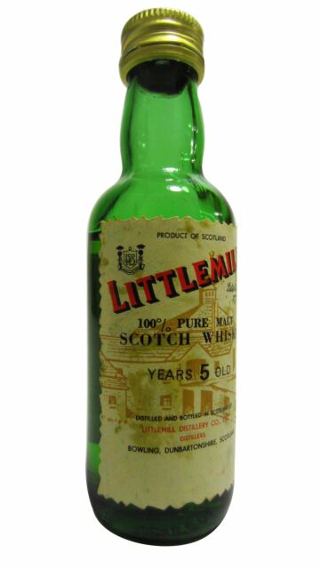 Littlemill (silent) - 100% Pure Malt Scotch 5 year old Whisky Miniature (Old Bottling)