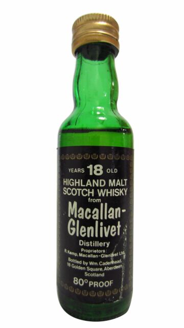 The Macallan - Cadenhead's Single Malt Scotch 18 year old Whisky Miniature