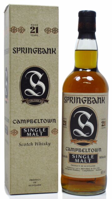 Springbank - Campbeltown Single Malt Scotch 21 year old Whisky (1990's Bottling)