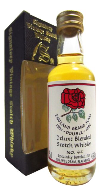 Signatory Vintage - England Gran Slam Double 1991 - 1992 Blended Scotch Whisky Miniature