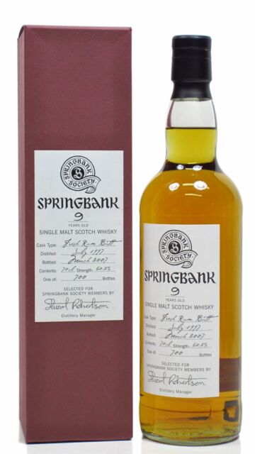 Springbank - Stuart Robertson Society Bottling 1997 9 year old Whisky