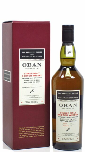 Oban - The Managers Choice Single Malt Scotch 2000 9 year old Whisky