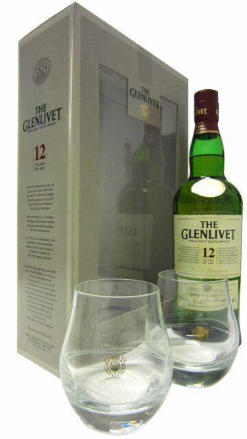 Glenlivet - Single Malt Scotch 12 year old Whisky Glass Pack