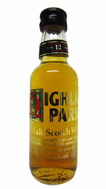 Highland Park - Malt Scotch 12 year old Whisky Miniature