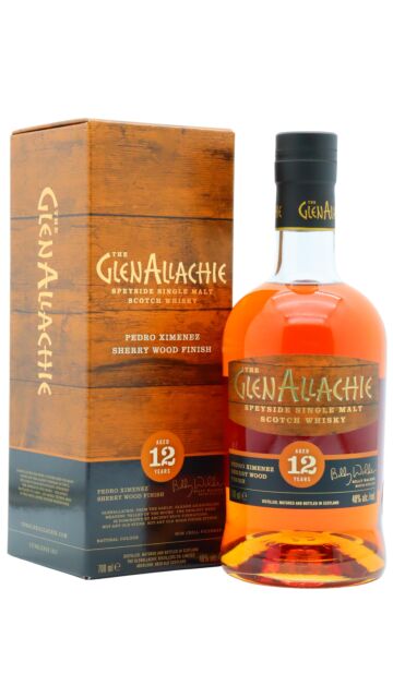 GlenAllachie - Pedro Ximenez Sherry Wood Finish Single Malt Scotch 12 year old Whisky