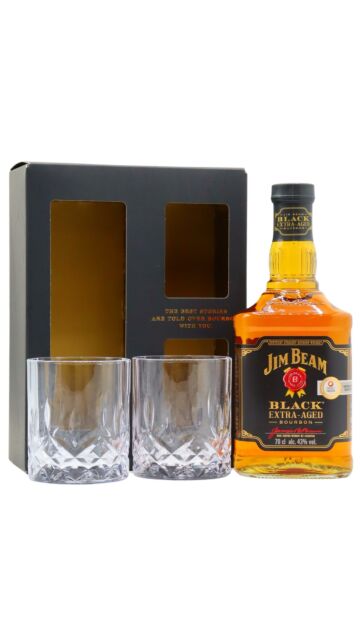 Jim Beam - Black Extra-Aged Kentucky Straight Bourbon Whiskey Glass Pack