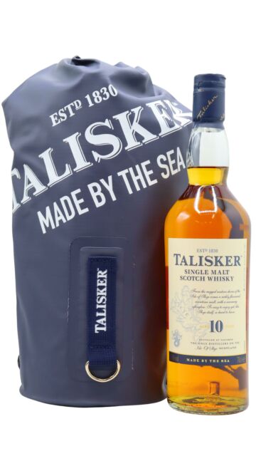 Talisker - Single Malt Scotch 10 year old Whisky (Includes Waterproof Dry Bag)