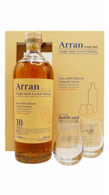 Arran - Single Malt Scotch 10 year old Whisky Glass Pack