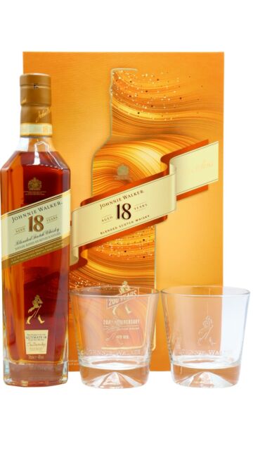 Johnnie Walker - 200th Anniversary Blended Scotch 18 year old Whisky Glass Pack