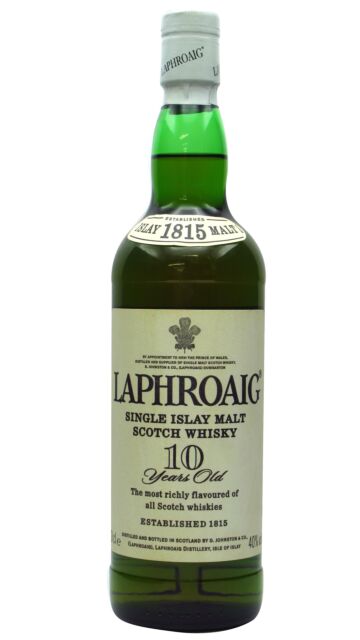 Laphroaig - Islay Single Malt 10 year old Whisky (1990's Bottling) (Unboxed)
