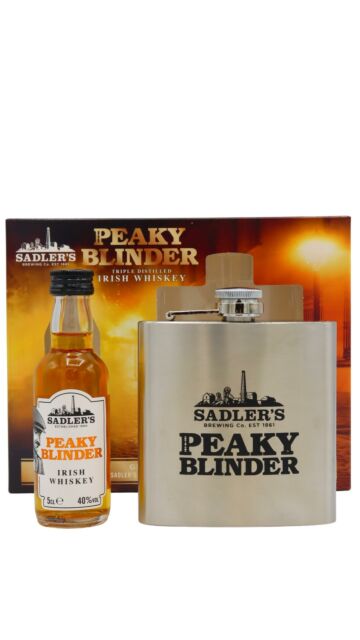 Peaky Blinder - Irish Whiskey Miniature & Hip Flask Gift Pack