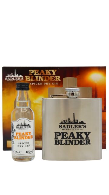 Peaky Blinder - Spiced Dry Gin Miniature & Hip Flask Gift Pack