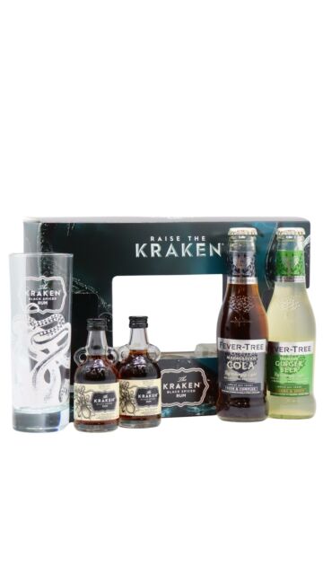 Kraken - Spiced Rum Miniatures & Glass Gift Pack