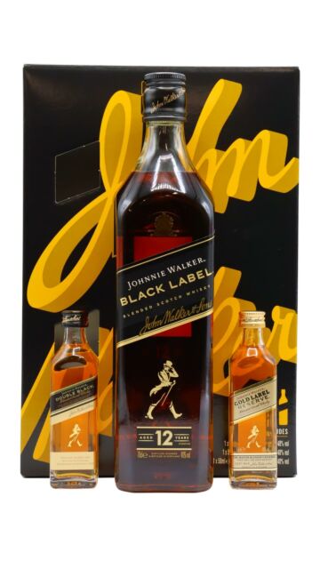 Johnnie Walker - Black Label Blended Scotch 12 year old Whisky Gift Pack