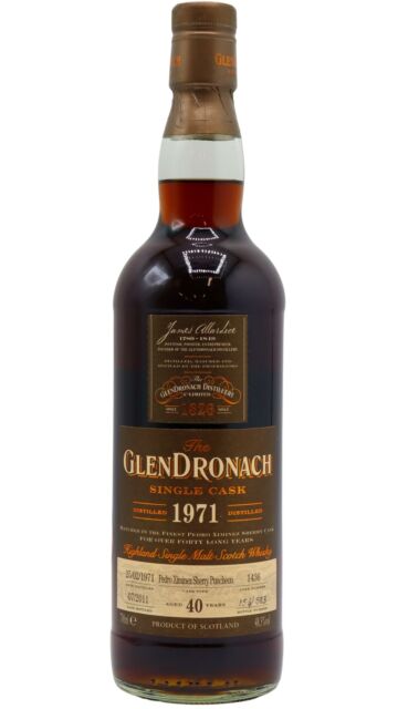 Glendronach - Batch 4 Single Pedro Ximenez Sherry Cask #1436 1971 40 year old Whisky