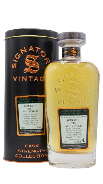 Glen Keith - Signatory Vintage Cask Strength Collection Single Malt Scotch 1997 23 year old Whisky