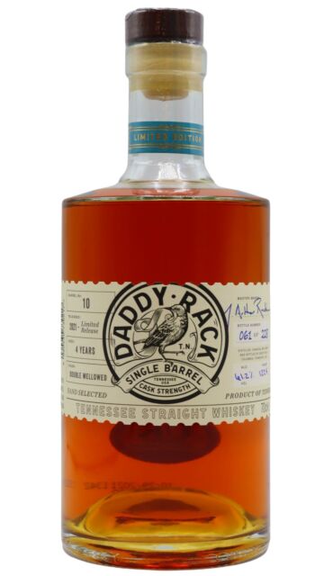 Daddy Rack - Single Barrel #10 Cask Strength Tennessee 4 year old Whiskey