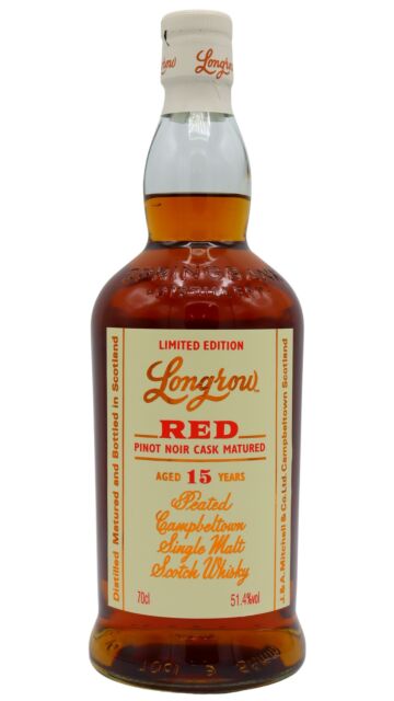 Longrow - 2022 Release Red Pinot Noir Cask Matured Campbeltown Single Malt Scotch 15 year old Whisky
