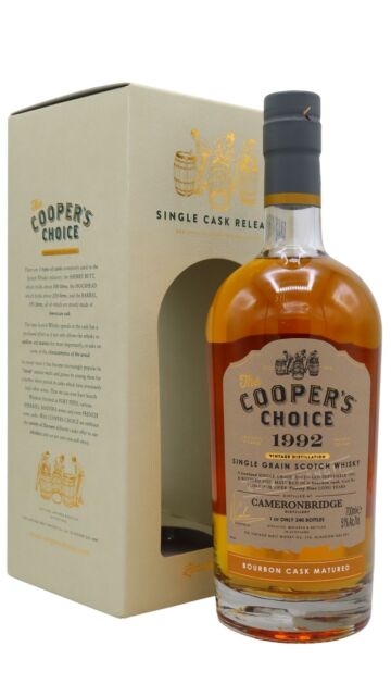 Cameronbridge - Cooper's Choice - Single Bourbon Cask #115060 1992 29 year old Whisky