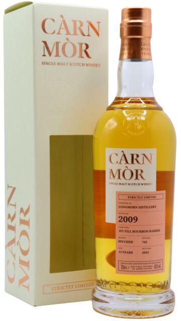 Longmorn - Carn Mor Strictly Limited Bourbon Cask Finish Single Malt Scotch 2009 13 year old Whisky