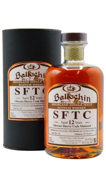 Ballechin - Straight From The Cask - Single Sherry Cask #348 2009 12 year old Whisky