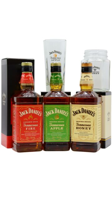 Jack Daniel's - Tennessee Honey, Fire & Apple Whiskey Liqueur Bundle