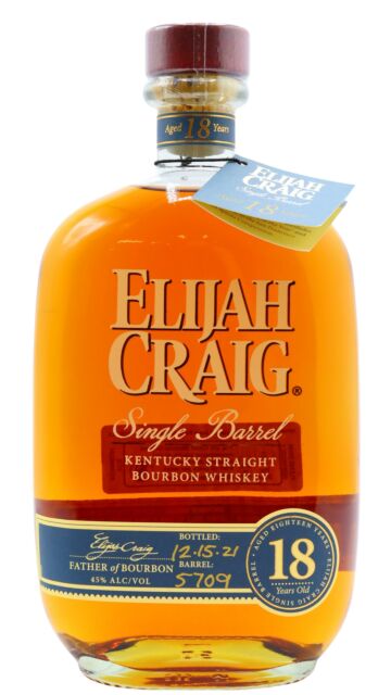 Elijah Craig - Single Barrel Kentucky Straight Bourbon 18 year old Whiskey