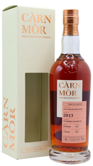 Glen Keith - Carn Mor Strictly Limited Pedro Ximenez Cask Finish Single Malt Scotch 2013 9 year old Whisky