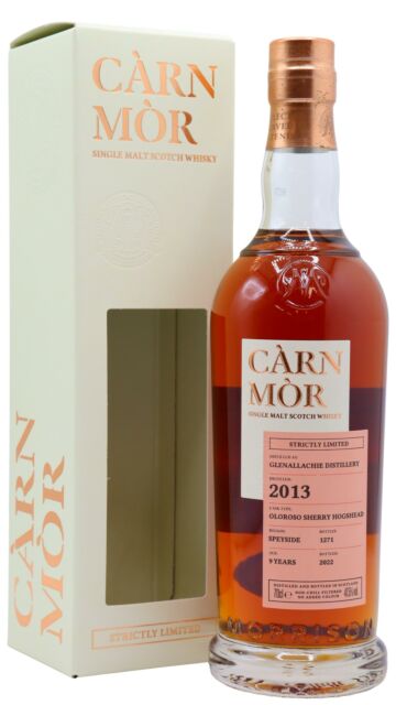 GlenAllachie - Carn Mor Strictly Limited Oloroso Sherry Cask Finish Single Malt Scotch 2013 9 year old Whisky