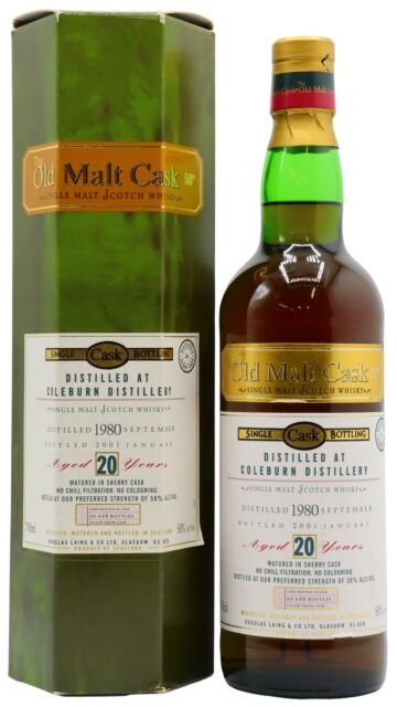Coleburn (silent) - Old Malt Cask - Single Cask 1980 20 year old Whisky