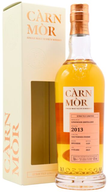 Linkwood - Carn Mor Strictly Limited Sauternes Wine Cask Finish Single Malt Scotch 2013 9 year old Whisky