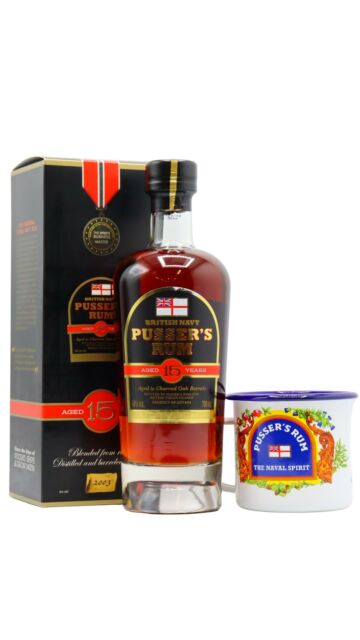 Pusser's - British Navy 15 year old Rum (Includes Metal Mug)