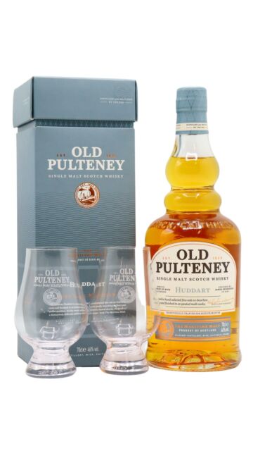 Old Pulteney - Huddart Single Malt Scotch Whisky (Includes Glencairn Glasses)