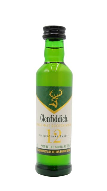 Glenfiddich - Single Malt Scotch 12 year old Whisky Miniature