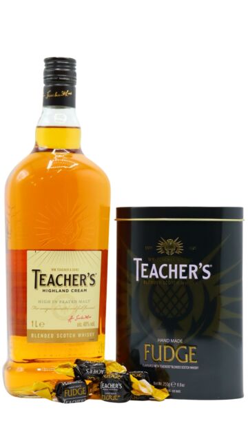 Teacher's - Highland Cream Blended Scotch Whisky (1 Litre) (Includes Whisky Fudge)