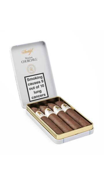 Davidoff - Winston Churchill - Belicoso Traveller - Tin Of 4