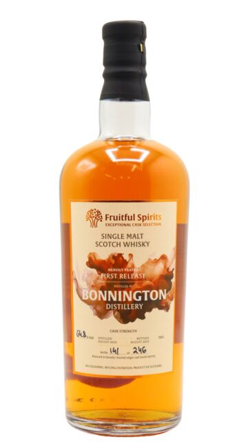 Bonnington - Fruitful Spirits First Release Heavily Peated Single Malt Scotch 2020 3 year old Whisky