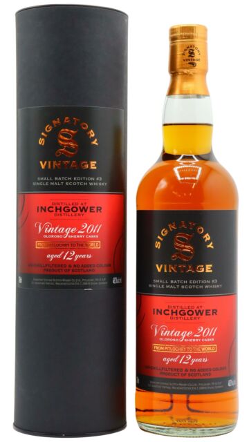 Inchgower - Signatory Vintage Small Batch Edition #3 Single Malt Scotch 2011 12 year old Whisky