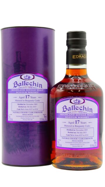 Ballechin - Small Batch Burgundy Cask Finish Single Malt Scotch 2005 17 year old Whisky