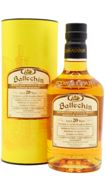 Ballechin - Small Batch Bourbon Cask Matured Single Malt Scotch 2004 20 year old Whisky